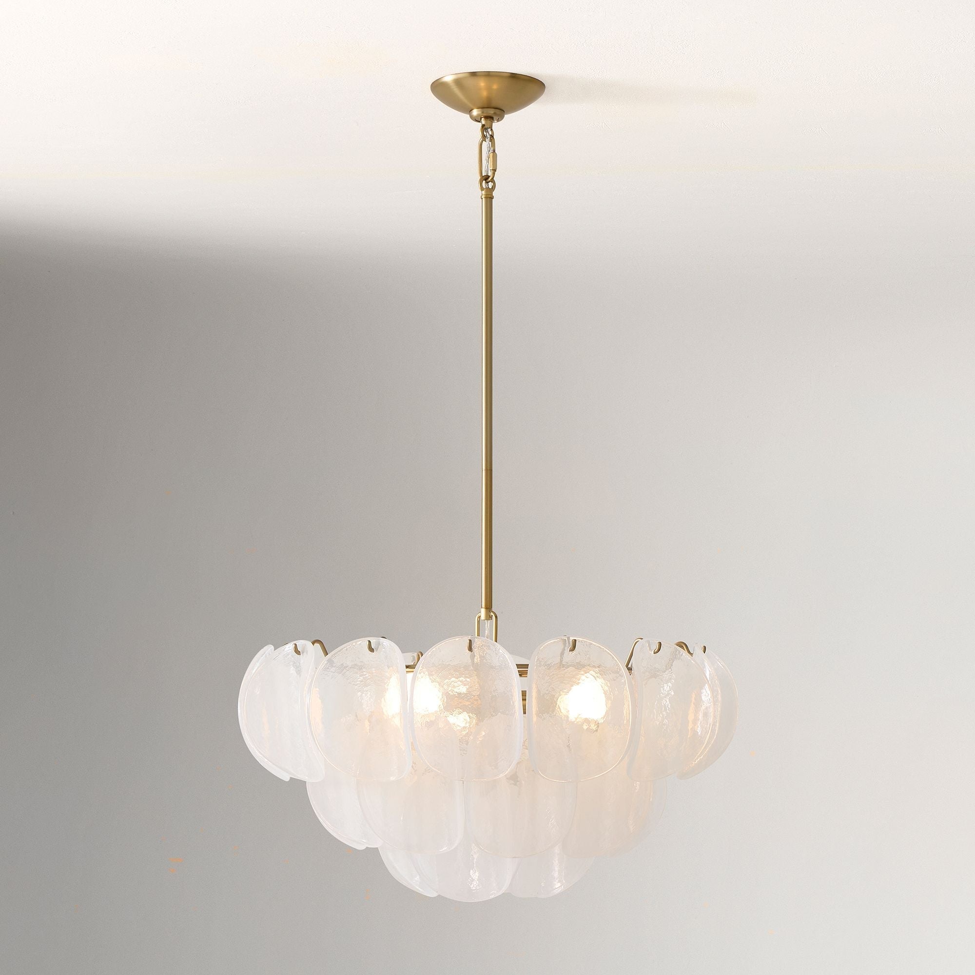 Murano Chandelier (22") White - Blushlighting