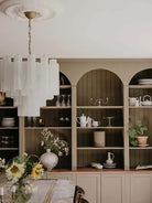 Murano Chandelier – 36 tubes – Alabaster white-Blushlighting