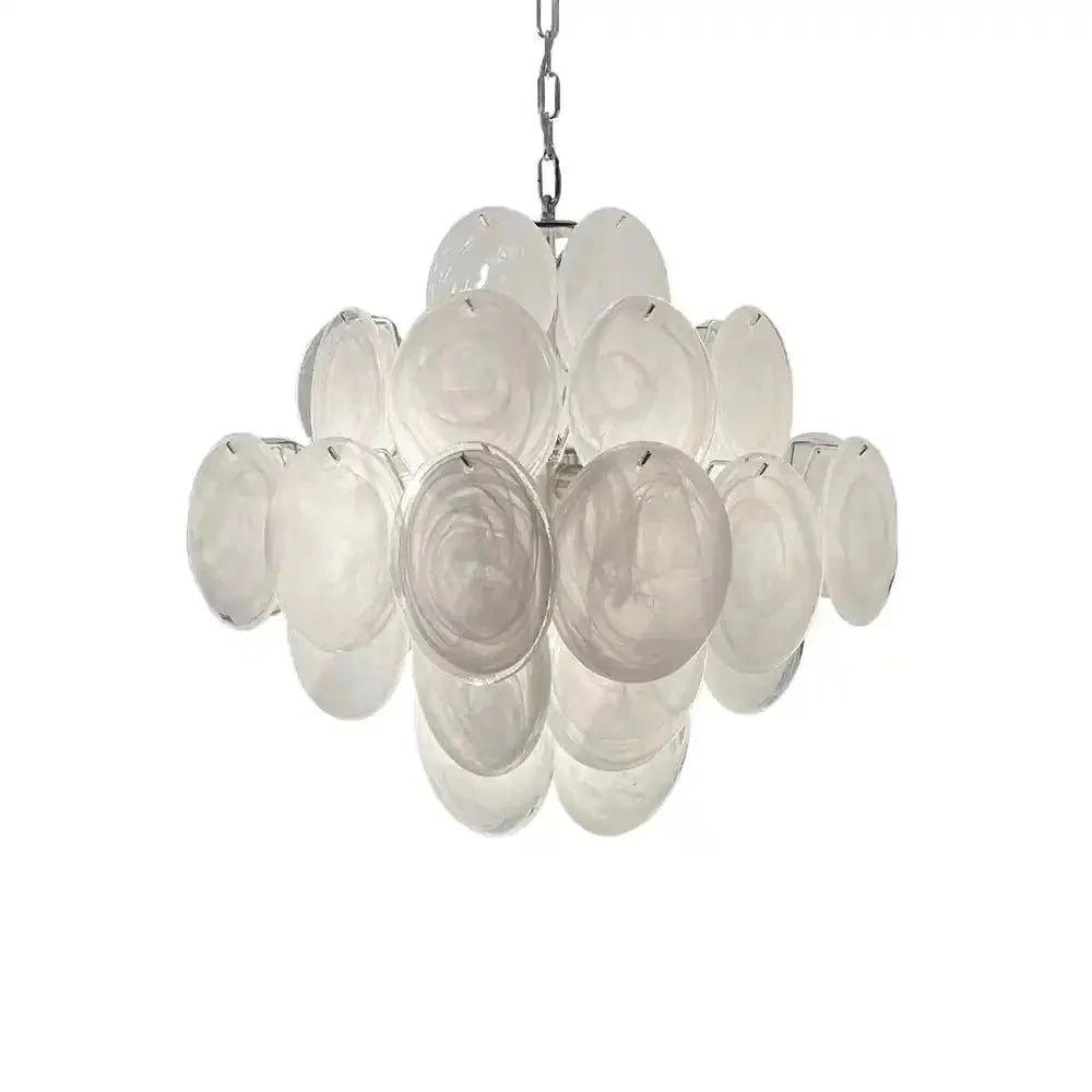 Murano Chandelier 36 White Disks - Dia 19.7″(50cm) x H 19.7″(50cm)WhiteBlushlighting