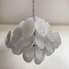 Murano Chandelier 36 White Disks - Blushlighting