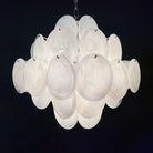 Murano Chandelier 36 White Disks - Blushlighting