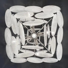 Murano Chandelier 36 White Disks - Blushlighting