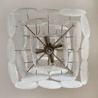Murano Chandelier 36 White Disks - Blushlighting