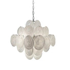 Murano Chandelier 36 White Disks - Blushlighting