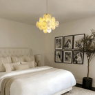 Murano Chandelier 36 White Disks - Blushlighting