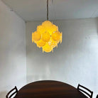 Murano Chandelier 36 White Disks - Blushlighting