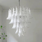 Murano Chandelier - 5 Layer D 76cm x H 78cm / ∅ 30″ x H 30.7″WhitePolished NickelBlushlighting