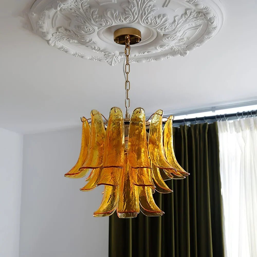 Murano Chandelier - 5 Layer D 76cm x H 78cm / ∅ 30″ x H 30.7″WhitePolished NickelBlushlighting