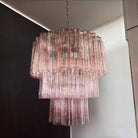 Murano Chandelier – 48 tubes – Alabaster Pink - Blushlighting