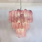 Murano Chandelier – 48 tubes – Alabaster Pink - Blushlighting