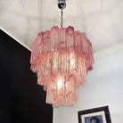 Murano Chandelier – 48 tubes – Alabaster Pink - Blushlighting