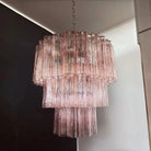 Murano Chandelier – 48 tubes – Alabaster Pink - Blushlighting