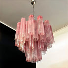Murano Chandelier – 48 tubes – Alabaster Pink - Blushlighting