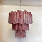 Murano Chandelier – 48 tubes – Alabaster Pink - Blushlighting
