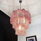 Murano Chandelier – 48 tubes – Alabaster Pink - Blushlighting