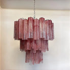 Murano Chandelier – 48 tubes – Alabaster Pink - Blushlighting