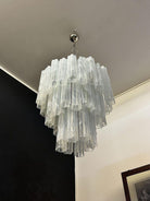 Murano Chandelier – 48 tubes – Alabaster White-Blushlighting