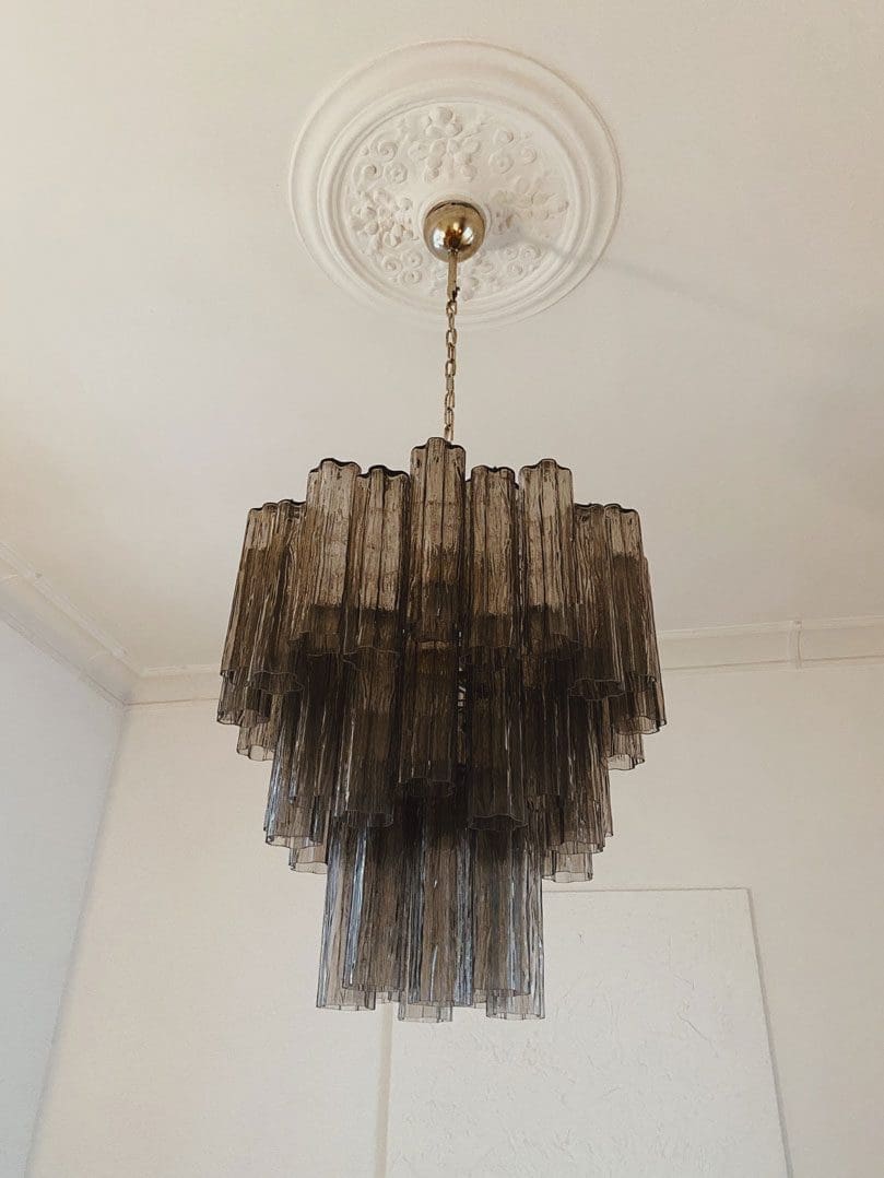 Murano Chandelier – 48 tubes – Smoked - Blushlighting