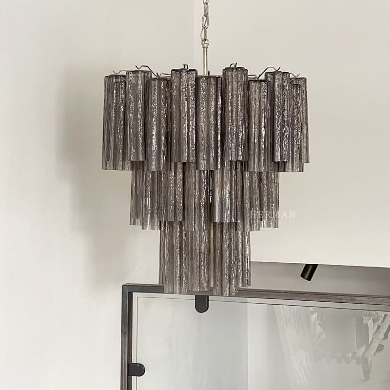 Murano Chandelier – 48 tubes – Smoked - Blushlighting