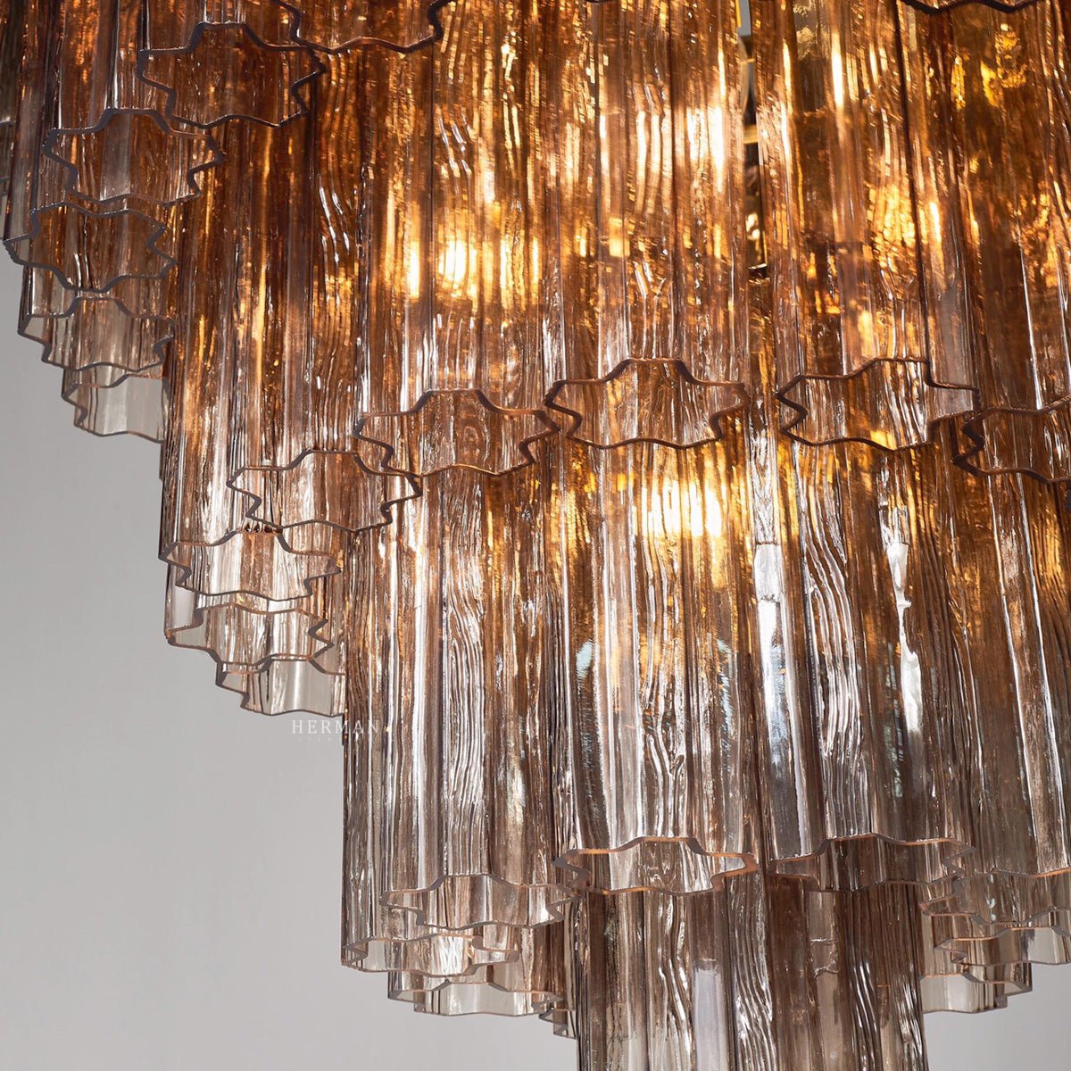Murano Chandelier – 48 tubes – Smoked - Blushlighting