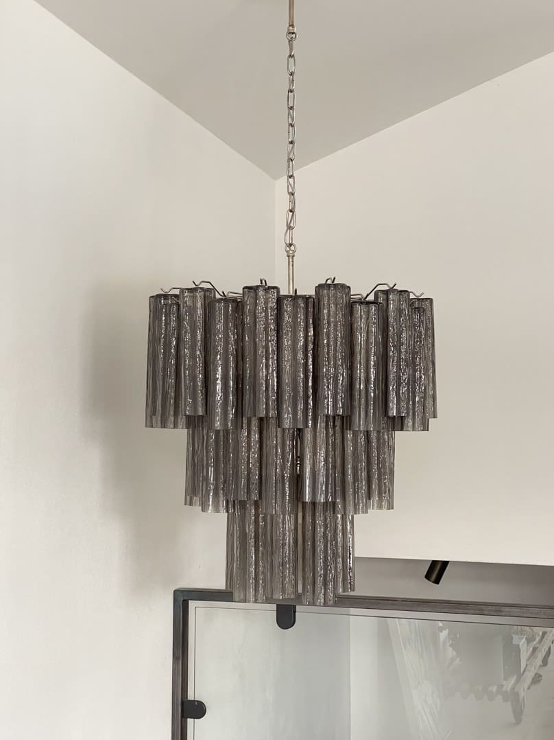 Murano Chandelier – 48 tubes – Smoked - Blushlighting