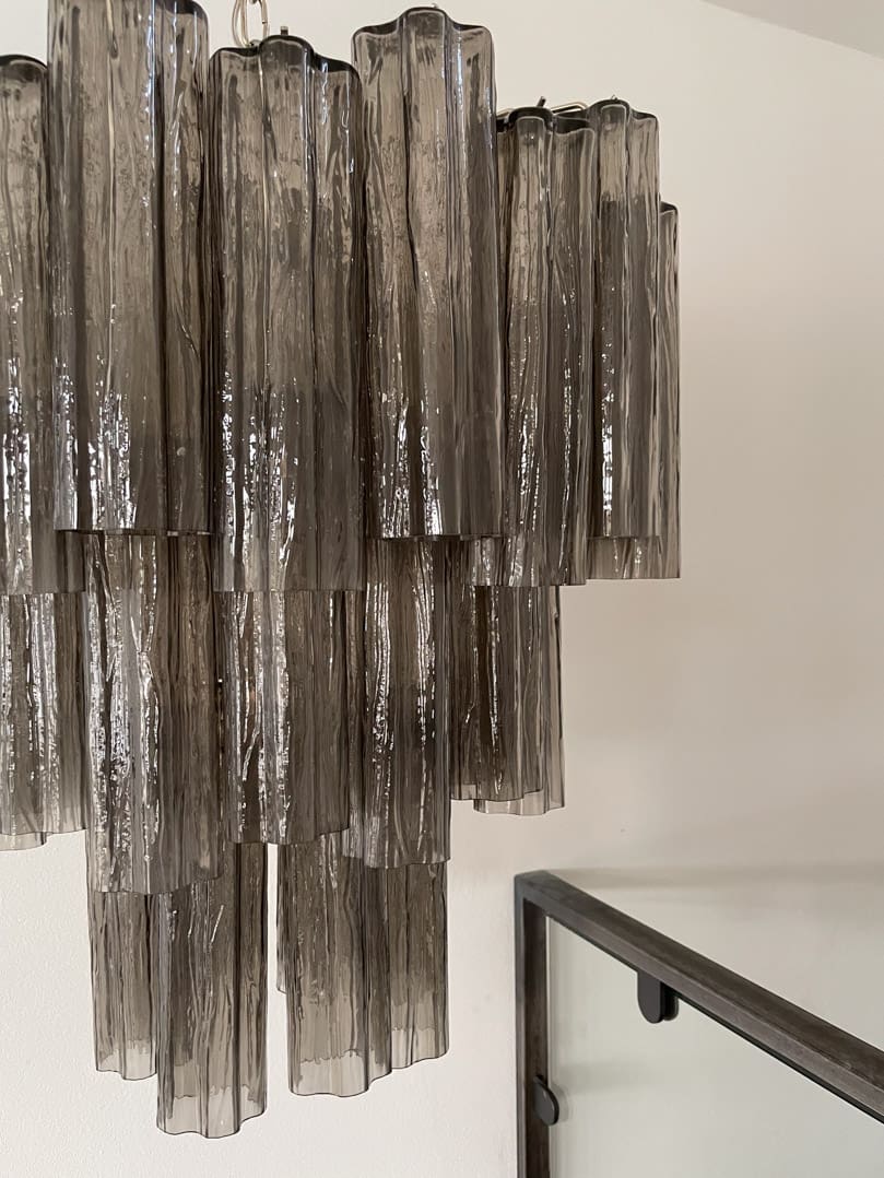 Murano Chandelier – 48 tubes – Smoked - Blushlighting