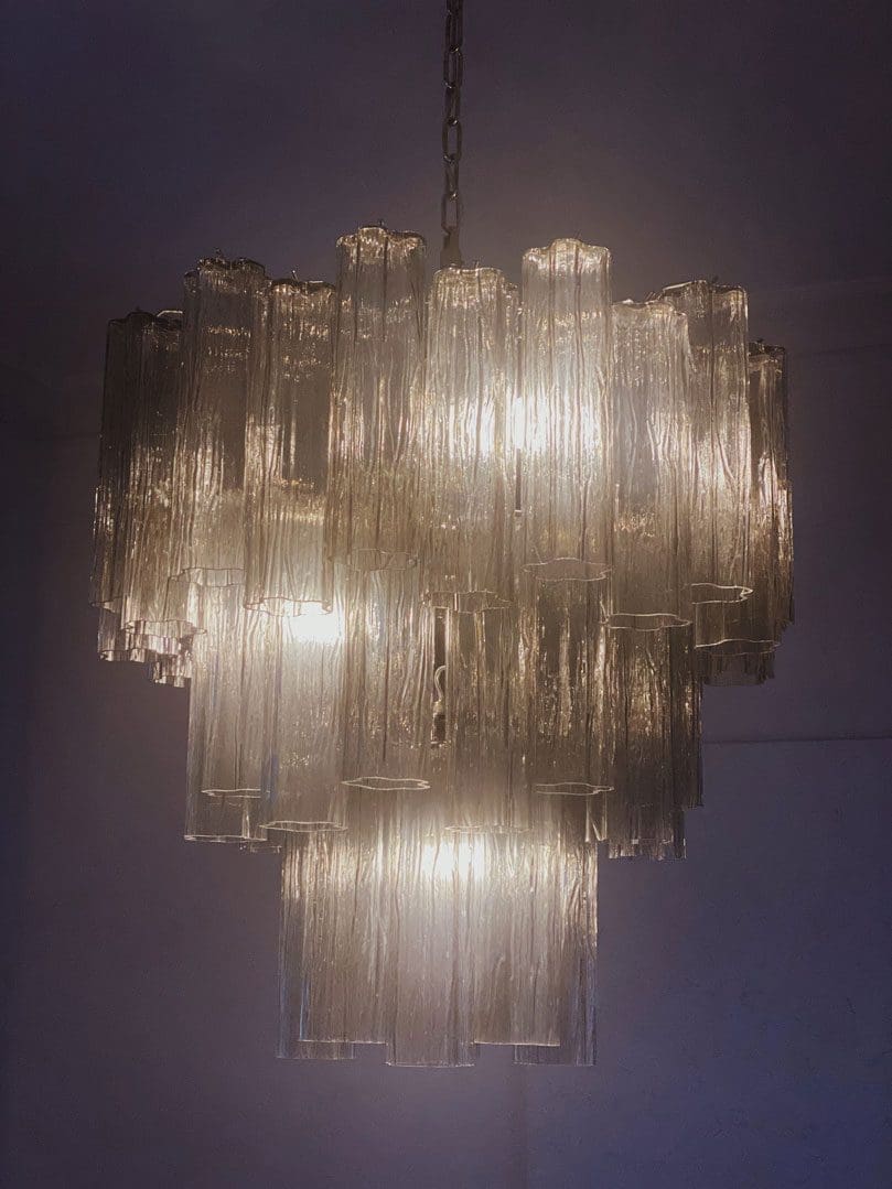 Murano Chandelier – 48 tubes – Smoked - Blushlighting