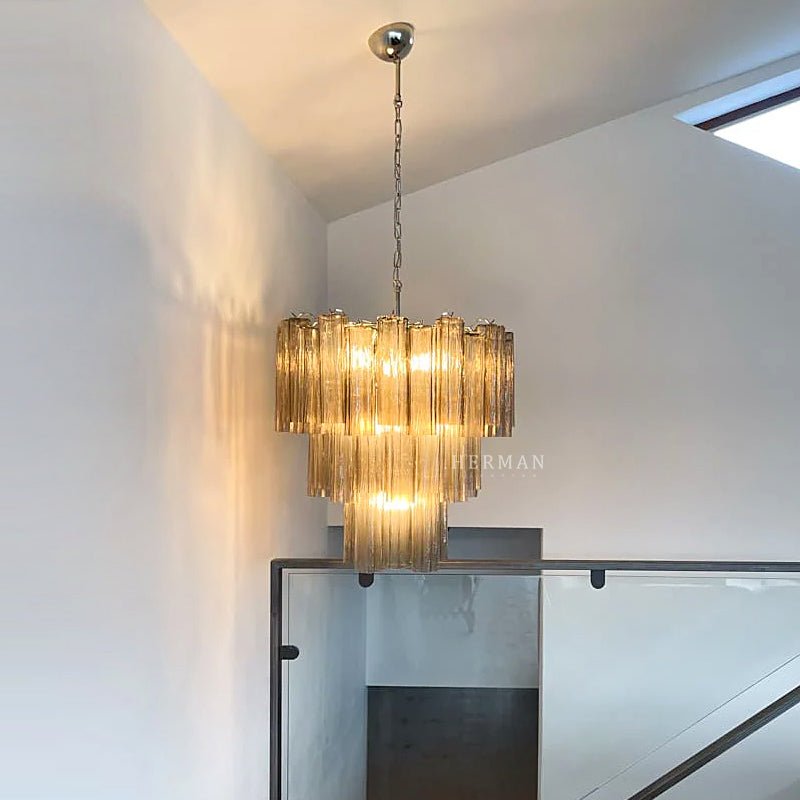 Murano Chandelier – 48 tubes – Smoked - Blushlighting