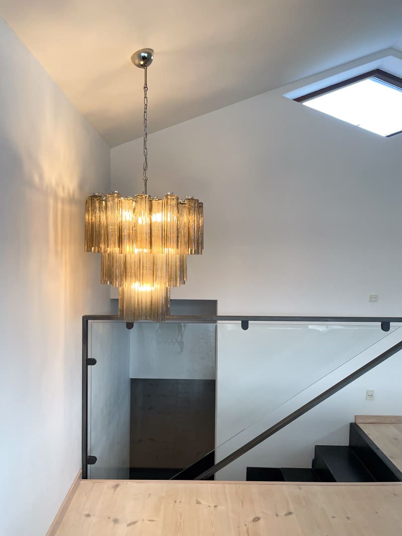 Murano Chandelier – 48 tubes – Smoked - Blushlighting