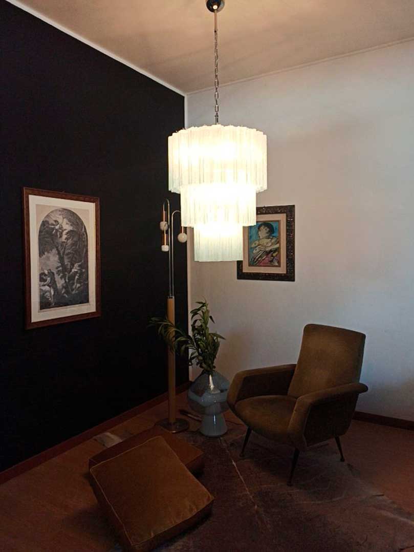 Murano Chandelier – 52 tubes – Opal - Blushlighting