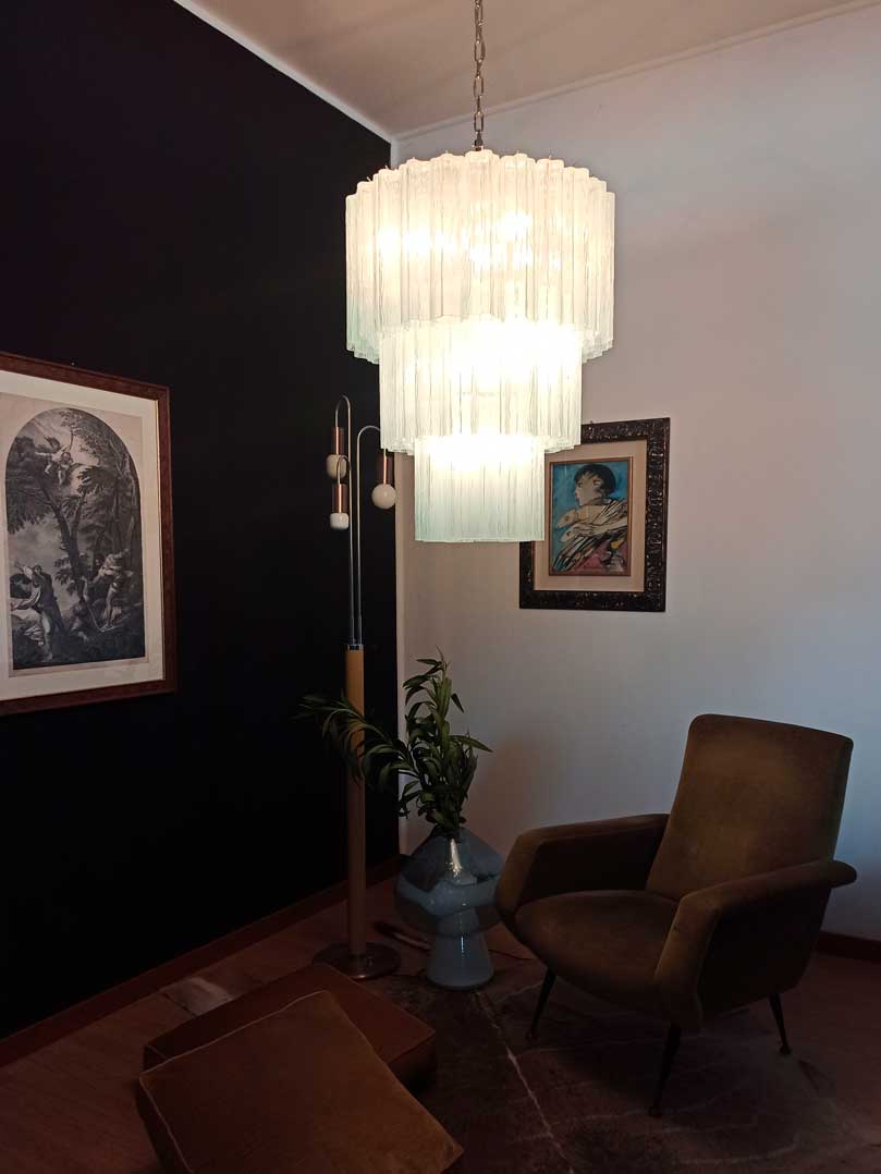 Murano Chandelier – 52 tubes – Opal - Blushlighting