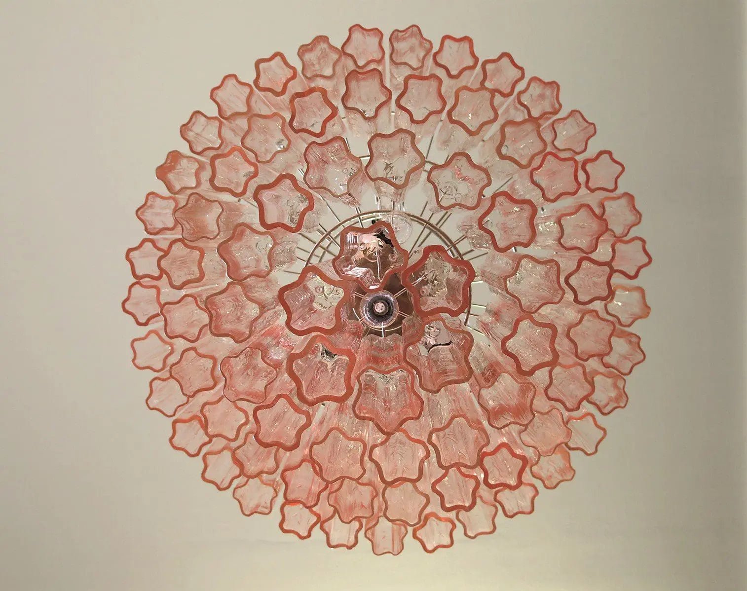 Murano Chandelier – 78 tubes – Pink - BrassBlushlighting