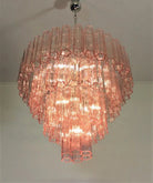 Murano Chandelier – 78 tubes – Pink - NickelBlushlighting
