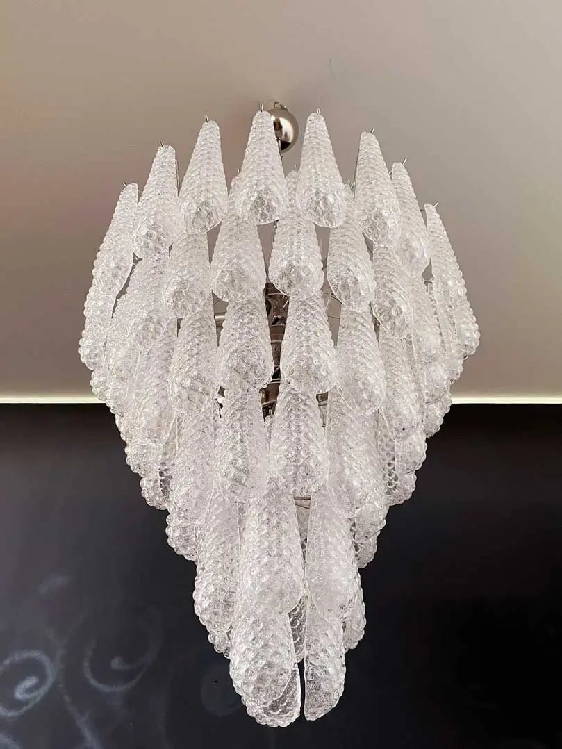 Murano Chandelier – Drop – Transparent - Blushlighting