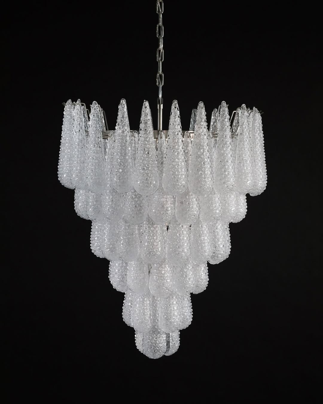 Murano Chandelier – Drop – Transparent - Blushlighting