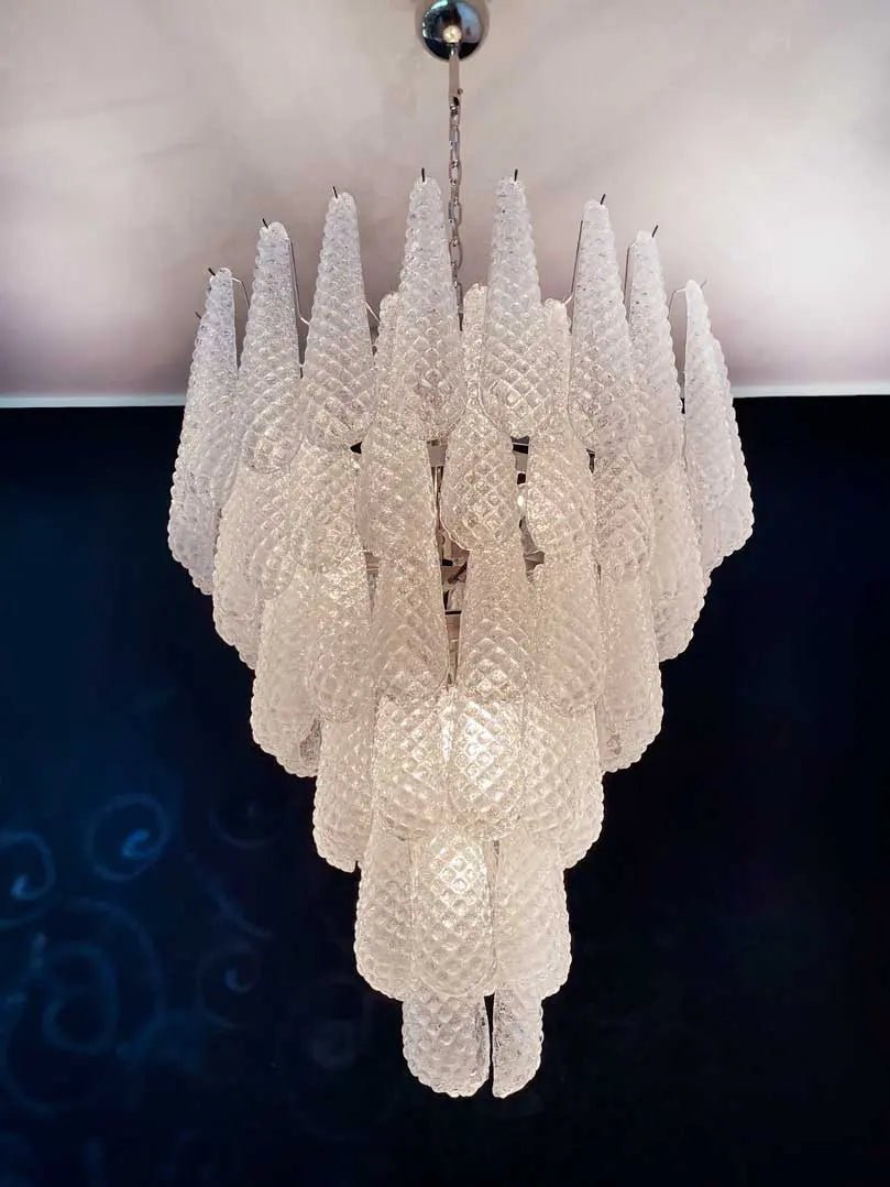 Murano Chandelier – Drop – Transparent - Blushlighting