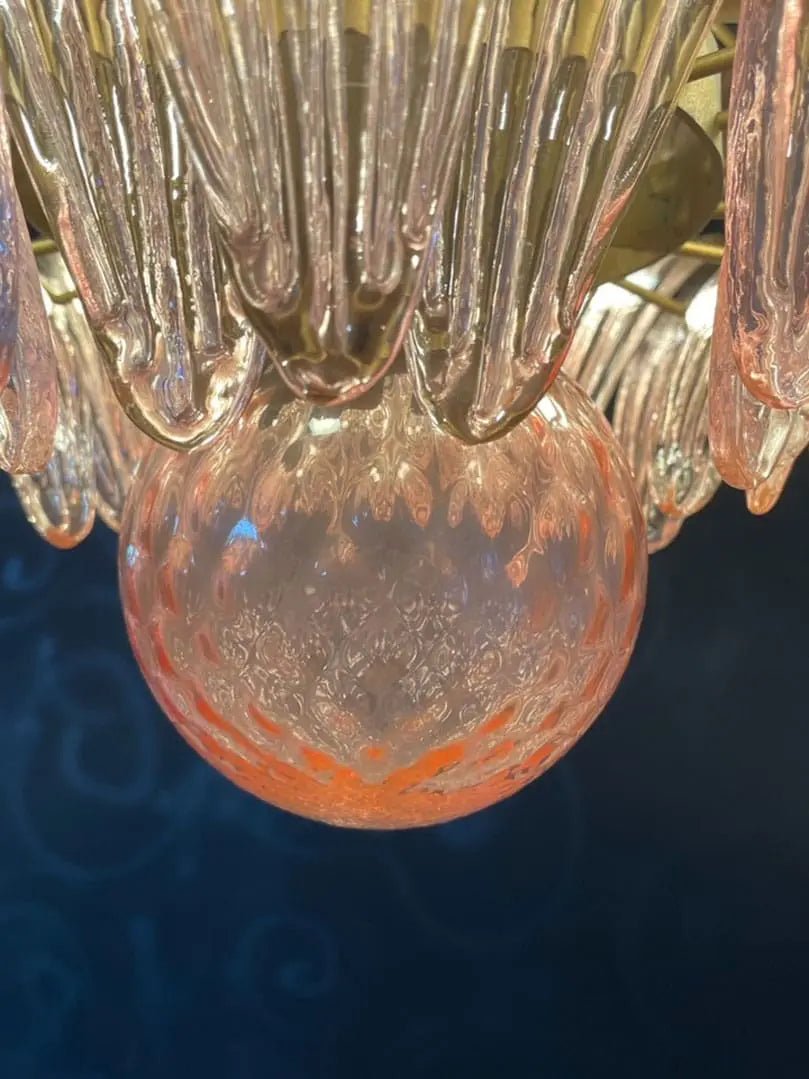 Murano Chandelier – Palmette – 58 glass – Pink - Blushlighting