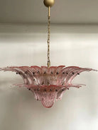 Murano Chandelier – Palmette – 58 glass – Pink - Blushlighting