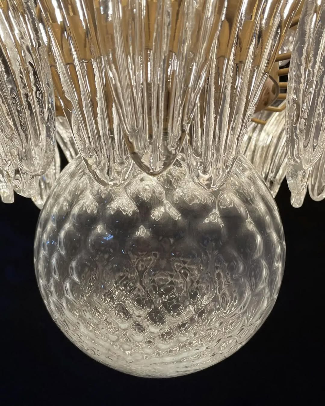Murano Chandelier – Palmette– Smoked - Blushlighting