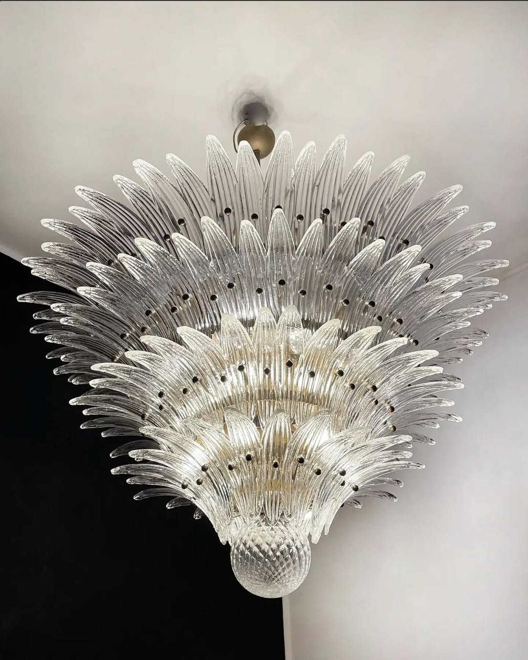 Murano Chandelier – Palmette– Smoked - Blushlighting