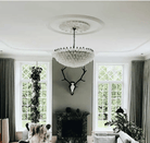 Murano Chandelier – Poliedri – 185 glass – White Alabaster - Blushlighting