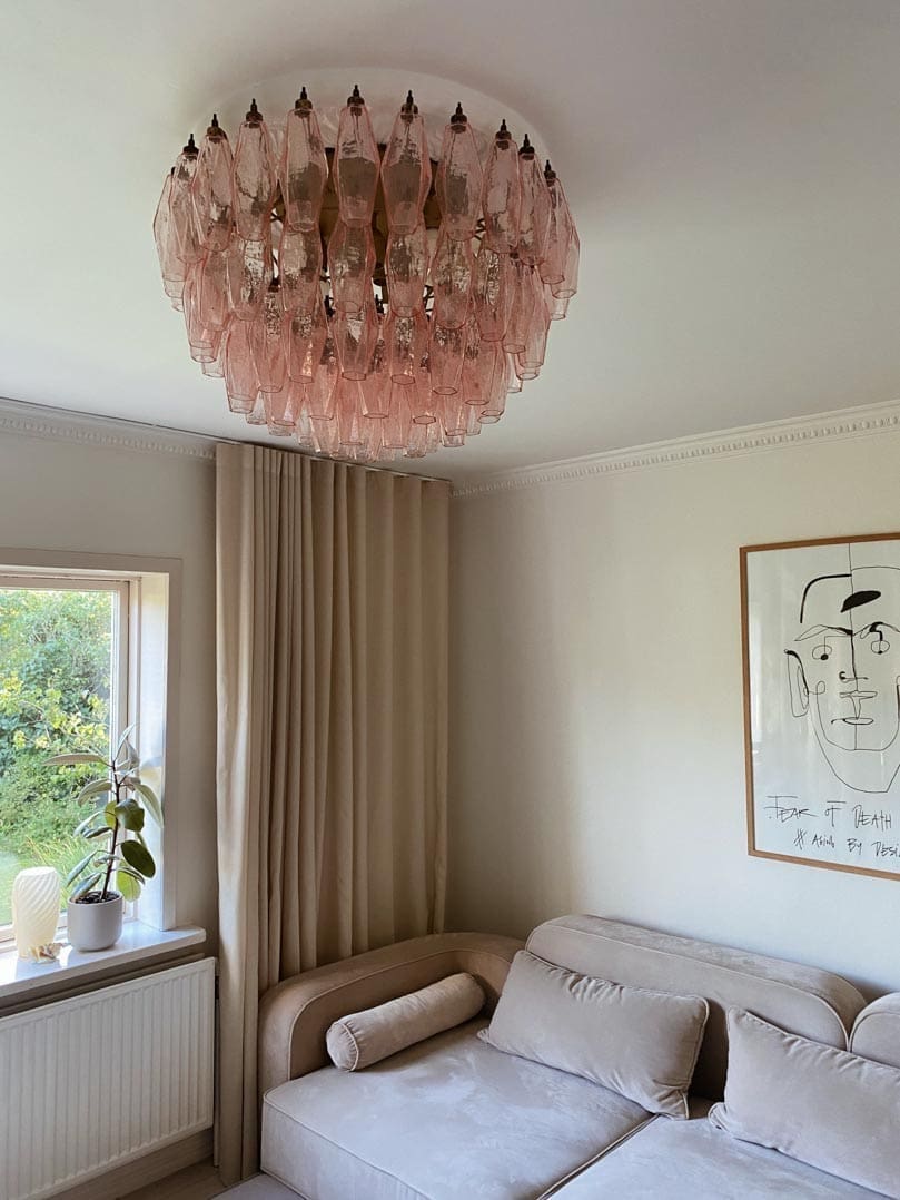 Murano Chandelier – Poliedri – 84 glasses - PinkBlushlighting