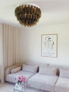 Murano Chandelier – Poliedri – 84 glasses - PinkBlushlighting