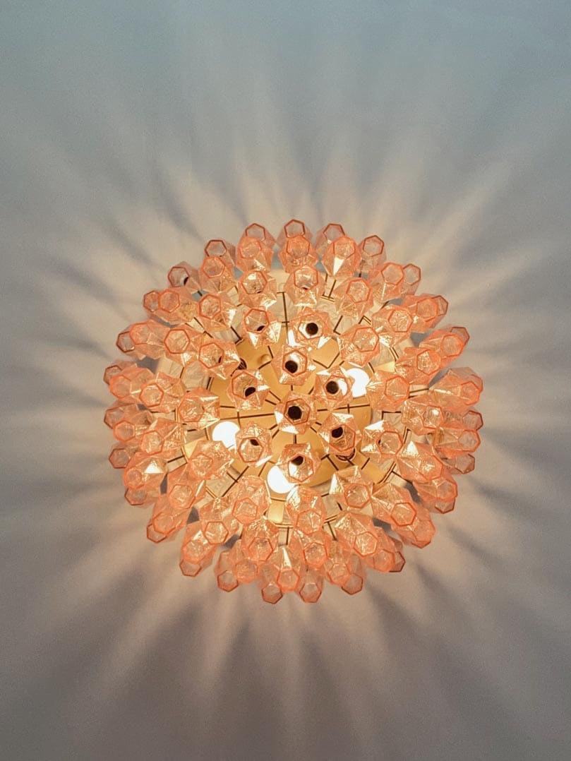 Murano Chandelier – Poliedri – 84 glasses - PinkBlushlighting