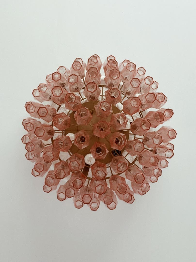 Murano Chandelier – Poliedri – 84 glasses - PinkBlushlighting