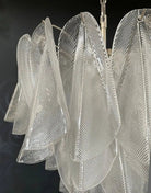 Murano Chandelier – Rondini – 41 glass leaves – Transparent - BrassBlushlighting