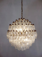 Murano Chandelier – Transparent - NickelBlushlighting