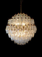 Murano Chandelier – Transparent - NickelBlushlighting