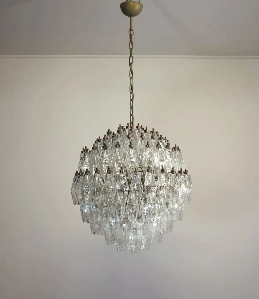 Murano Chandelier – Transparent - BrassBlushlighting