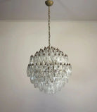 Murano Chandelier – Transparent - BrassBlushlighting